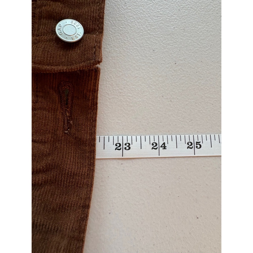 Gap Womens Corduroy Trucker Jacket Brown Puff Sleeve Cropped GP006028 Small NWT - Picture 4 of 6